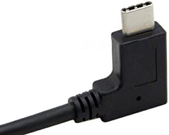 System-S OTG Host USB A 3.0 (female) zu USB 3.1 Type C (male) 90 grad Winkelstecker Adapter Datenkabel Kabel Verlängerung 11 cm