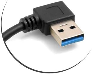 System-S USB-C Kabel 28cm USB 3.1 Type C Stecker zu USB A 3.0 90 Grad Links gewinkelt Stecker