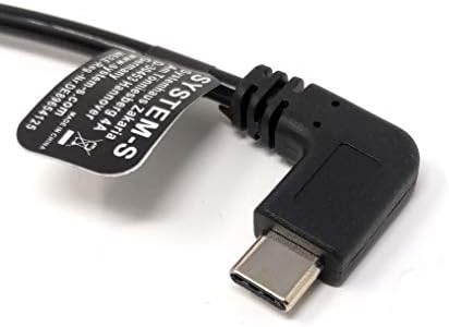 SYSTEM-S USB Kabel Typ A auf USB Typ C 3.1 90° gewinkelt Spiralkabel 40 Bis 100 cm