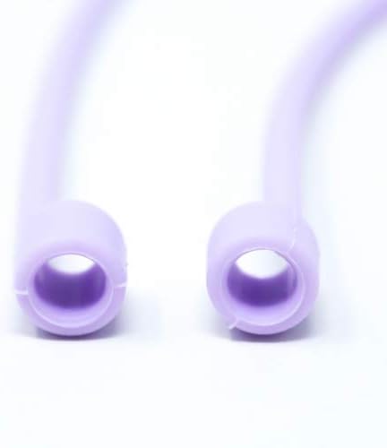 System-S 10x Silikon Halteband Holder für AirPods Kopfhörer in Lila