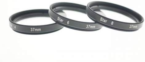 SYSTEM-S Sternfilter 3er Set 37 mm mit Clip Linse Filter in Schwarz für Smartphone