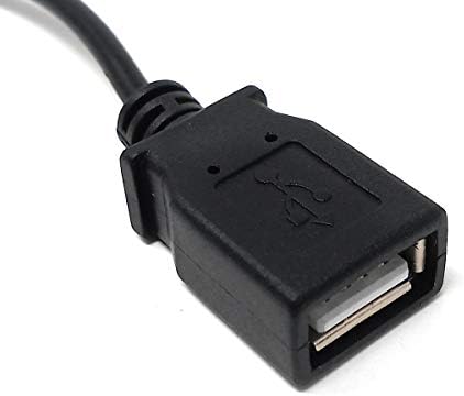 SYSTEM-S USB 3.1 Kabel 15 cm Typ C Stecker zu 2.0 A Buchse in Schwarz