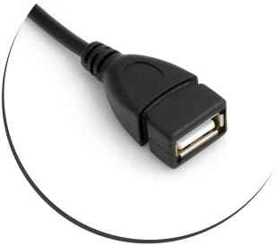 SYSTEM-S USB Kabel 2.0 Typ A (male) 90° Grad rechts gewinkelt auf USB 2.0 Typ A (female) 21 cm - DREIKS