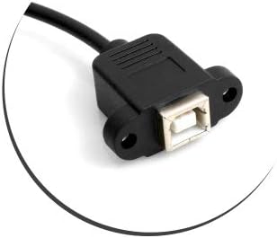 SYSTEM-S USB Type B Male 90° Angle Right Angle to USB B Input Panel Mount Male USB Cable Extension Cable 50cm