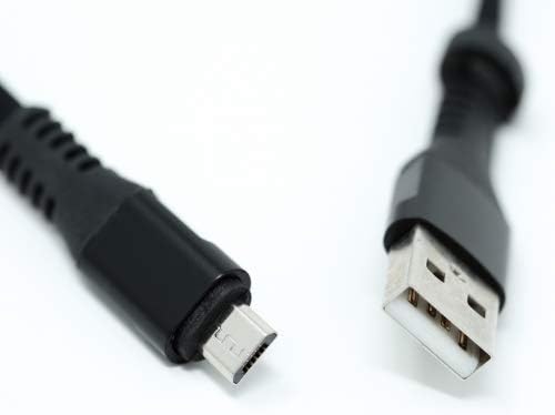 System-S USB A male to Micro USB male cable flat cable 32 cm in black