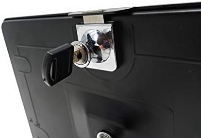 SYSTEM-S Stangen Halterung mit Schloss Befestigung aus Metall in Schwarz für iPad Pro 11"