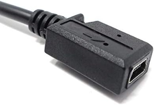 SYSTEM-S USB 2.0 Kabel 15 cm Micro B Stecker zu Mini B Buchse Adapter in Schwarz