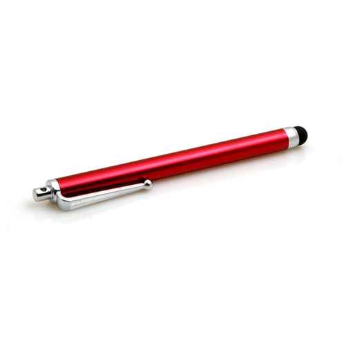 SYSTEM-S Stylus Touch Pen Rot für Smartphone Tablet PC PDA - DREIKS