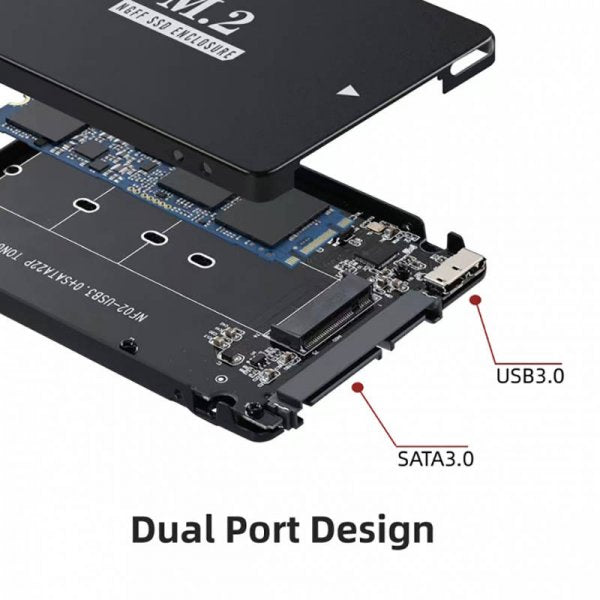 SYSTEM-S NGFF B+M Key M.2 SSD Karte zu 2,5 Zoll SATA Micro USB 3.0 Combo HDD