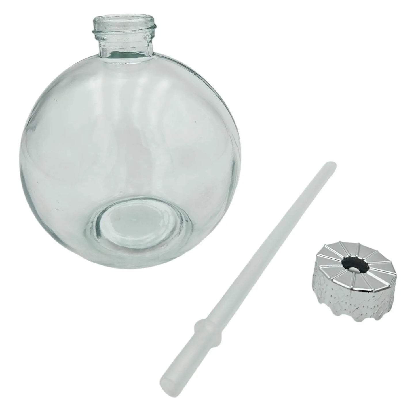 4 Trinkgläser Weihnachtskugel Trinkhalm Glas transparent Weihnachtskugel 400 ml