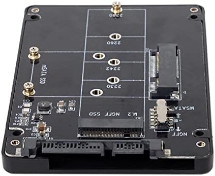 System-S SATA Y Adapter 3.0 zu M.2 NGFF B-Key & mSATA SSD mit Hülle Kabel in Schwarz