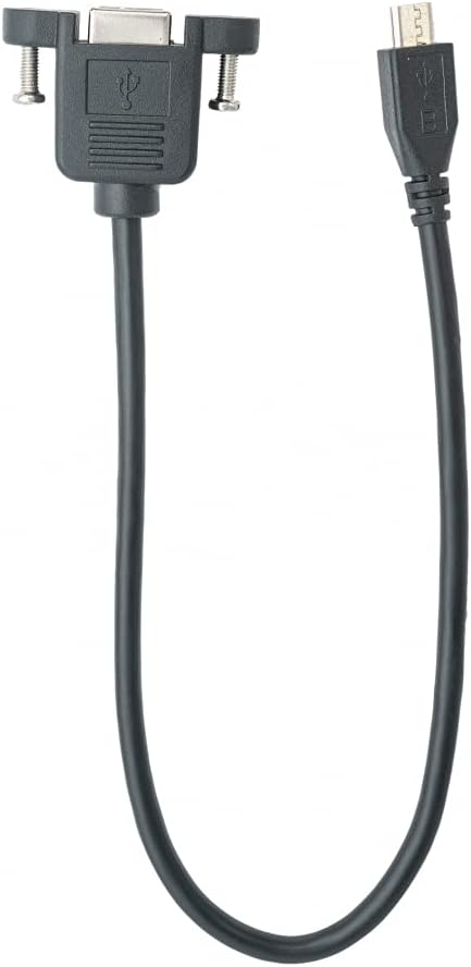 SYSTEM-S USB 2.0 cable 30cm Type B female to Micro male with screw in black