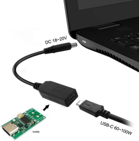 SYSTEM-S USB 3.1 Kabel 23cm Typ C Buchse zu DC 5,5 x 1,1 mm Stecker Ladekabel