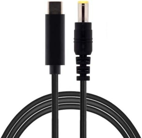 SYSTEM-S USB 3.1 Kabel 145 cm Typ C Stecker zu DC 20 V 5,5 x 1,1 mm Stecker