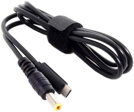 SYSTEM-S USB 3.1 Kabel 145 cm Typ C Stecker zu DC 20 V 5,5 x 1,1 mm Stecker