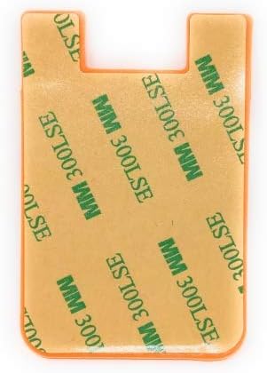 System-S 10x Smartphone Card Holder Silicone Case Card Case in Orange