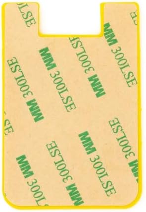 System-S 1x Smartphone Card Holder Silicone Case Card Case in Yellow