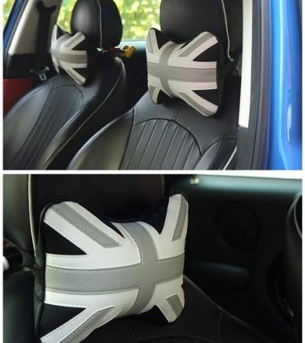 SYSTEM-S KFZ Auto Kopfkissen Nackenkissen Kissen Kopfstütze United Kingdom Style Kunstleder