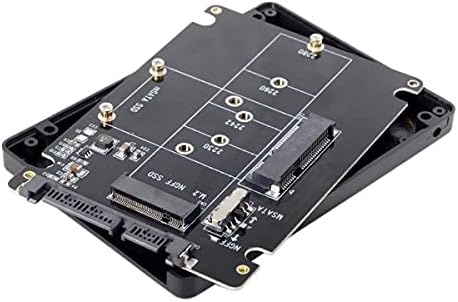 System-S SATA Y Adapter 3.0 zu M.2 NGFF B-Key & mSATA SSD mit Hülle Kabel in Schwarz