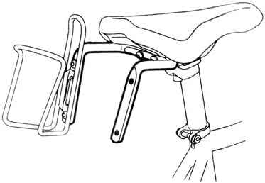System-S Fahrrad-Sattel doppel Trink-Flaschen-Halterung - DREIKS