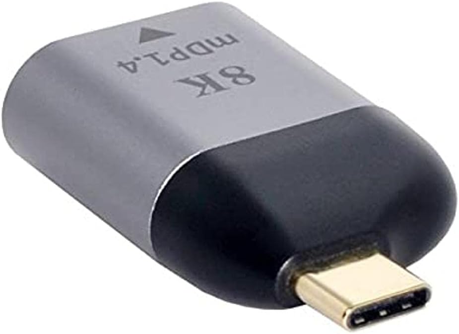 Mini DisplayPort Adapter Buchse zu USB 3.1 Typ C Stecker Kabel in Grau