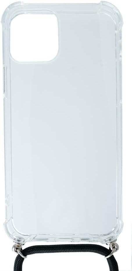 SYSTEM-S Hülle mit Band aus Silikon in transparent Schutzhülle kompatibel mit iPhone 12