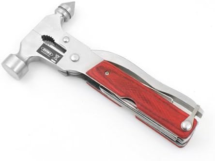 System-S Camping-Multi-Tool Werkzeug Mini Hammer Zange Schraubenschlüssel Säge Messer u.a.
