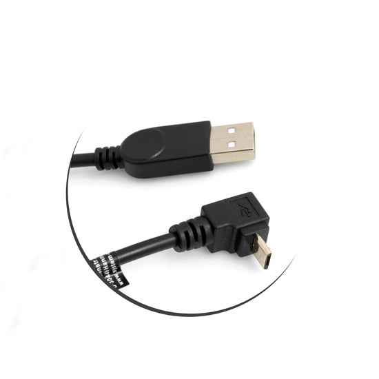 SYSTEM-S Micro USB 90° Grad aufwärts gewinkelt Winkel Kabel Adapter Datenkabel Ladekabel 27 cm - DREIKS