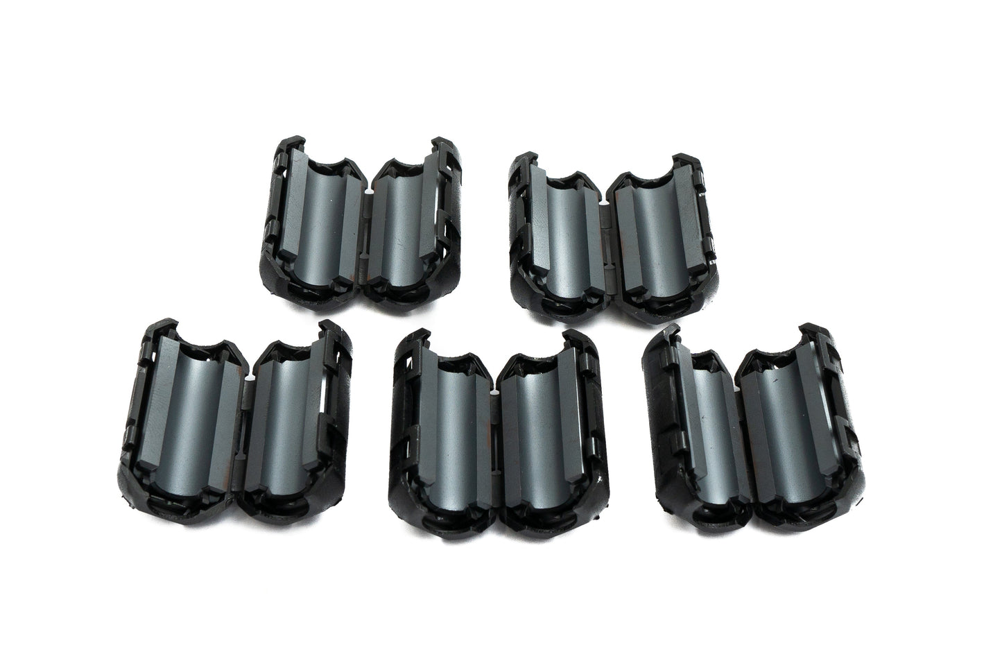 SYSTEM-S 5x Ferritkern 9 mm Ø geteilt Klappferrit Ringkern Mantelwellenfilter für Kabel