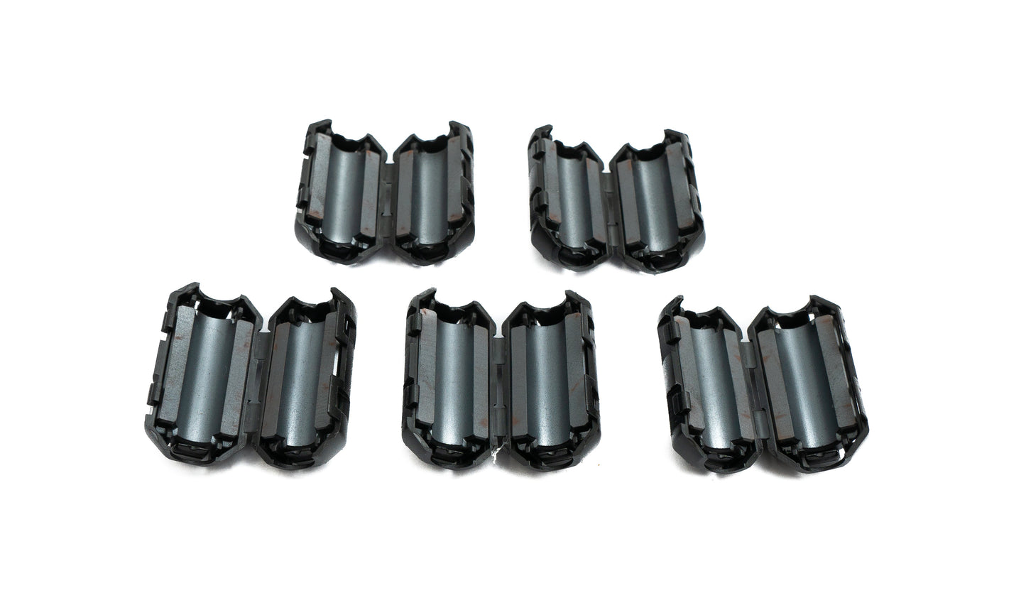 SYSTEM-S 5x Ferritkern 7 mm Ø geteilt Klappferrit Ringkern Mantelwellenfilter für Kabel