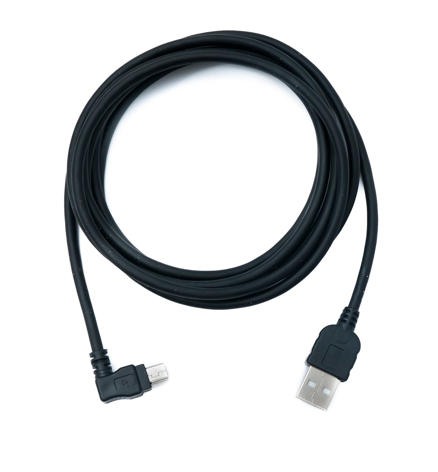 SYSTEM-S USB 2.0 Kabel 200 cm Mini B Stecker zu A Stecker Winkel in Schwarz