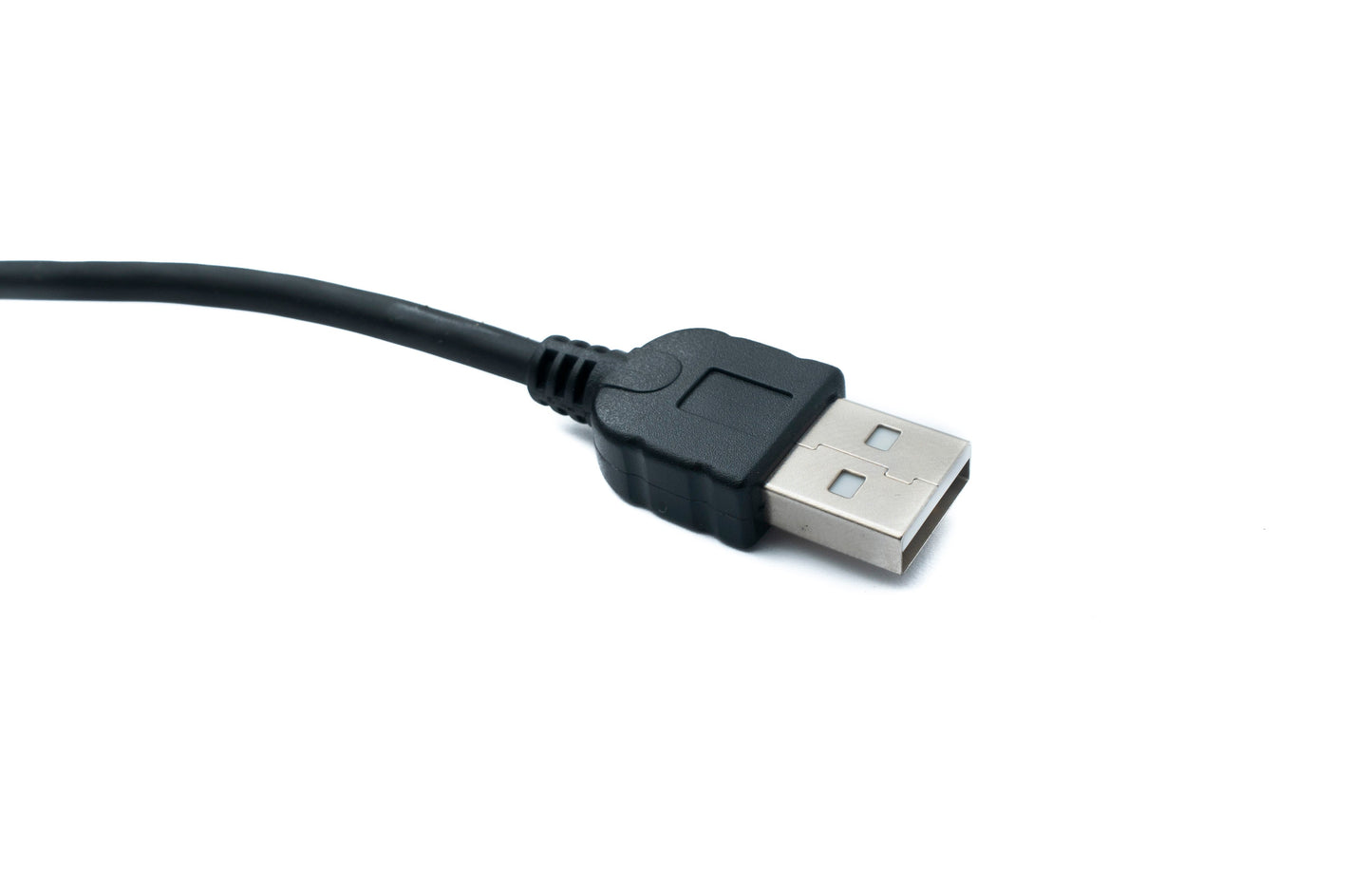 SYSTEM-S USB 2.0 Kabel 200 cm Mini B Stecker zu A Stecker Winkel in Schwarz