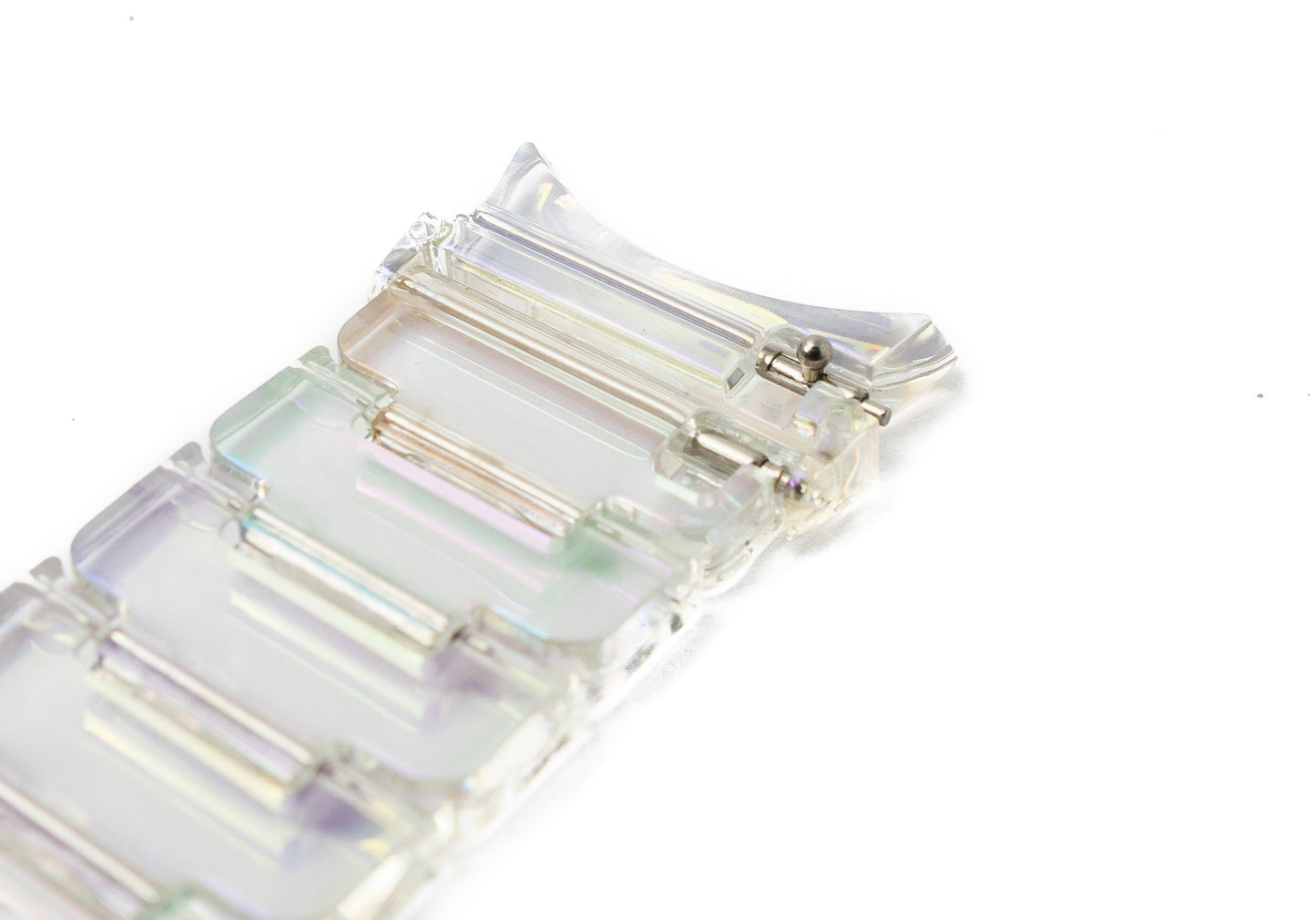 SYSTEM-S Armband 20 mm aus PC für Samsung Galaxy Watch 5 4 Smartwatch in Transparent Bunt