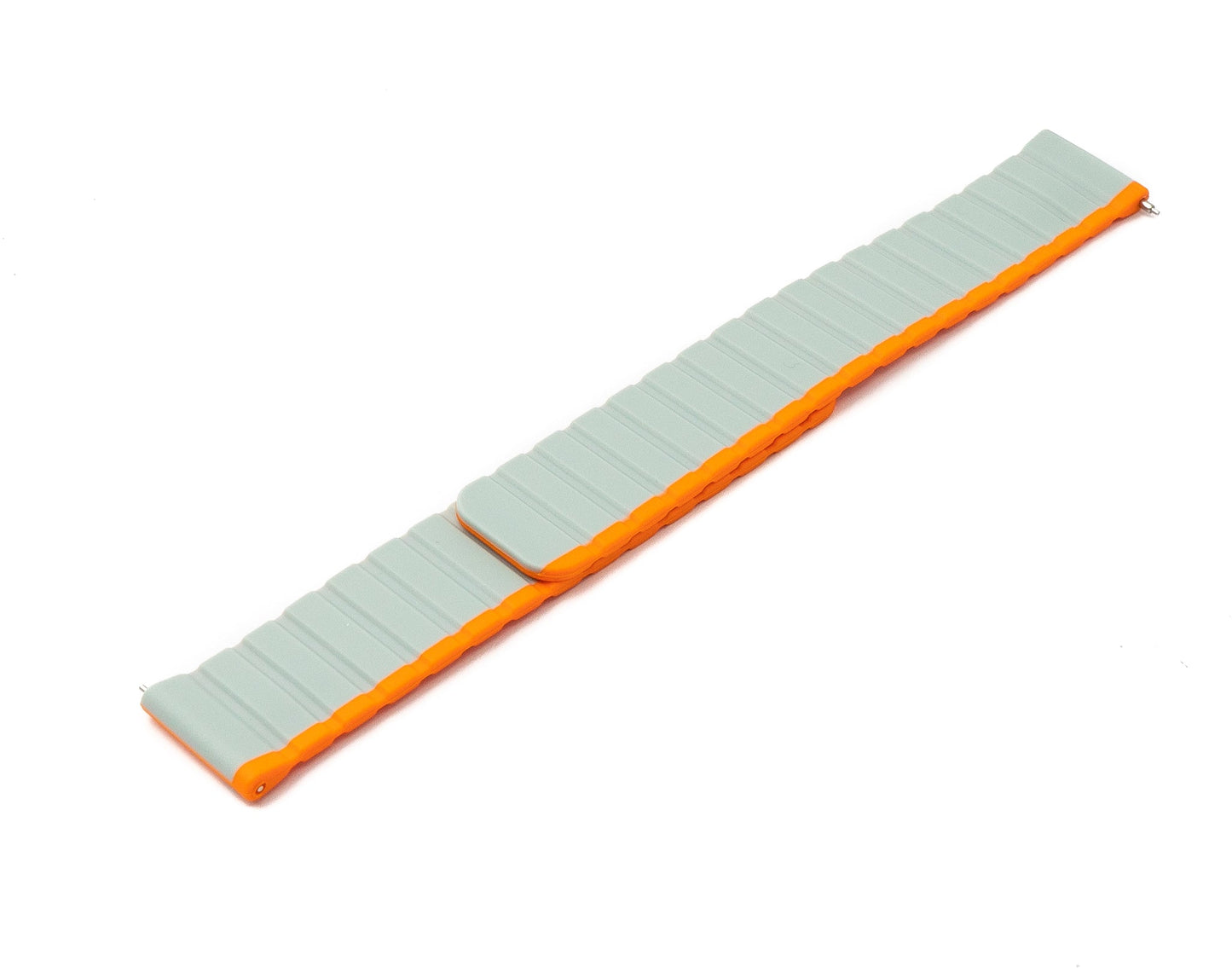 SYSTEM-S 20 mm silicone magnetic strap for Samsung Galaxy Watch 5 4 in orange