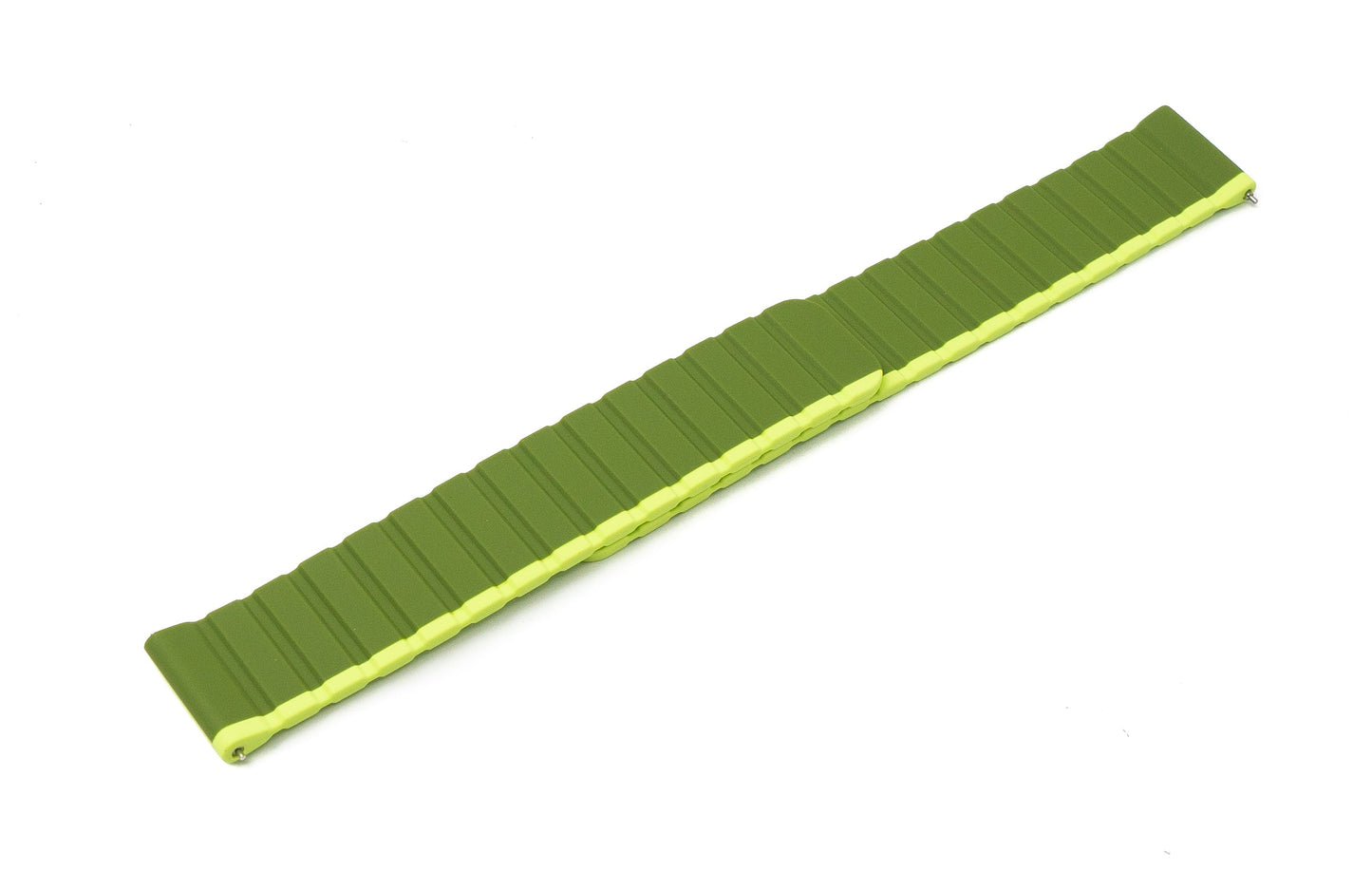 SYSTEM-S Armband 20 mm aus Silikon magnetisch für Samsung Galaxy Watch 5 4 in Grün