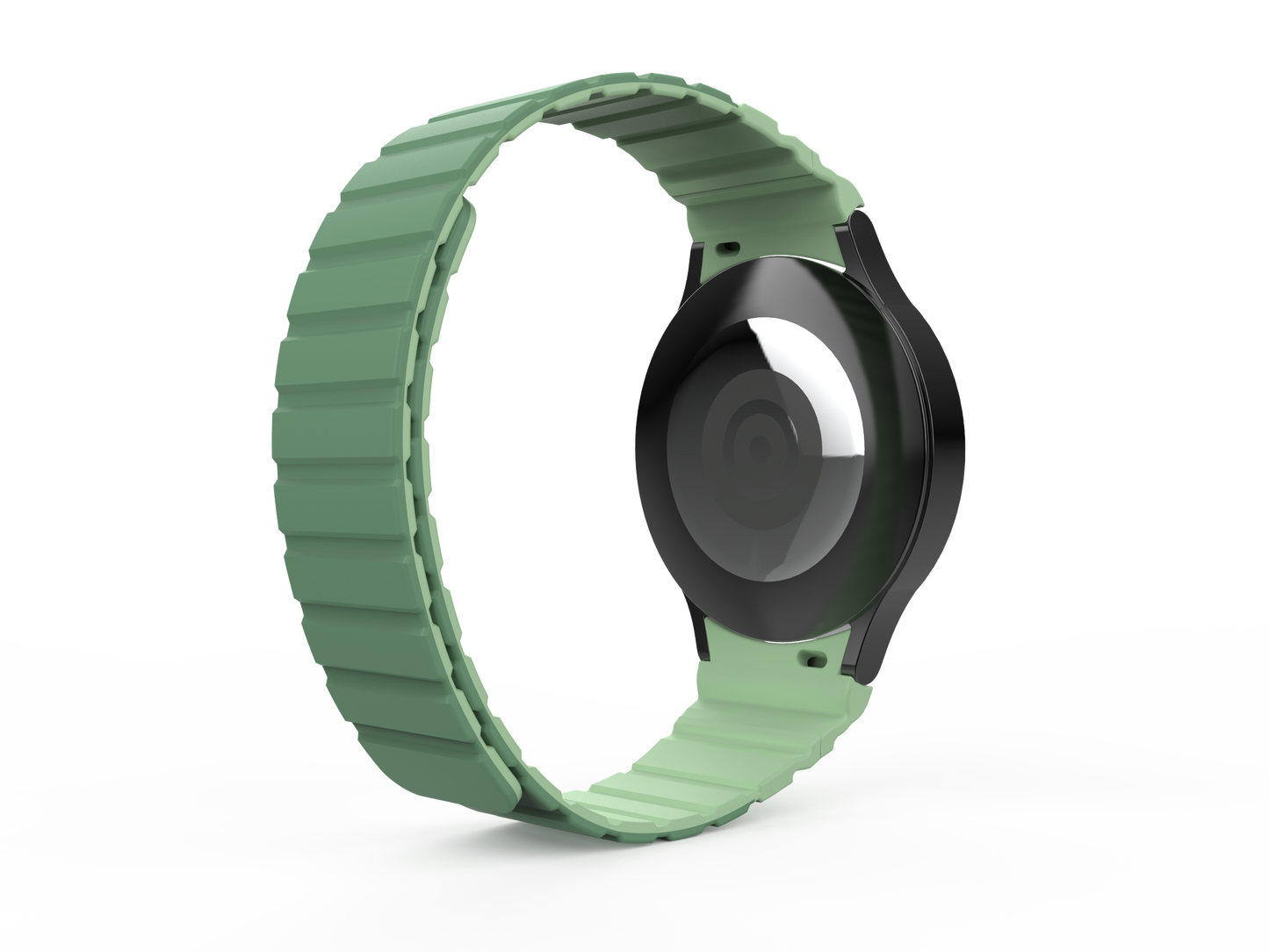 SYSTEM-S 20 mm silicone magnetic strap for Samsung Galaxy Watch 5 4 in green