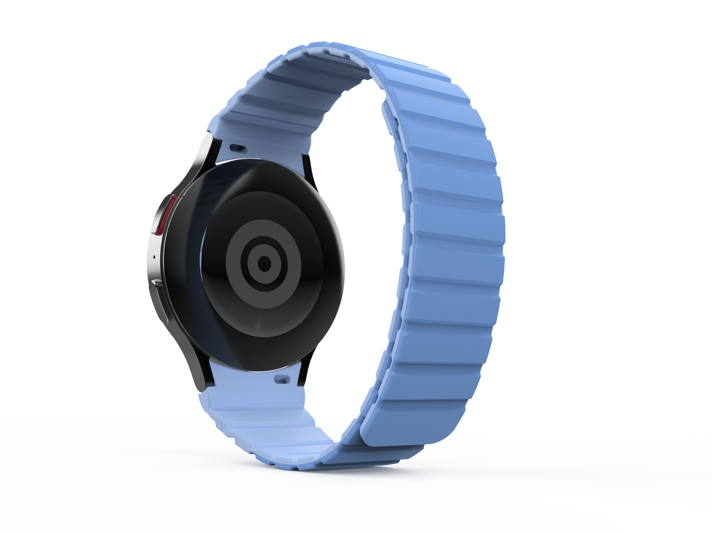 SYSTEM-S Armband 20 mm aus Silikon magnetisch für Samsung Galaxy Watch 5 4 in Blau