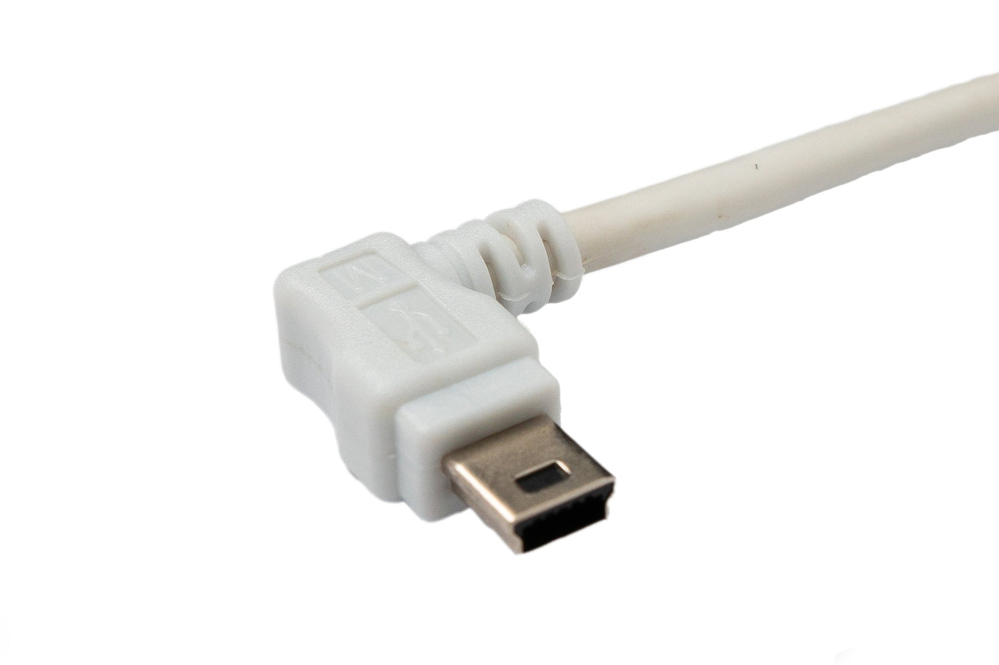 SYSTEM-S USB 2.0 cable 3 m type A male to mini B male angle 5V in white