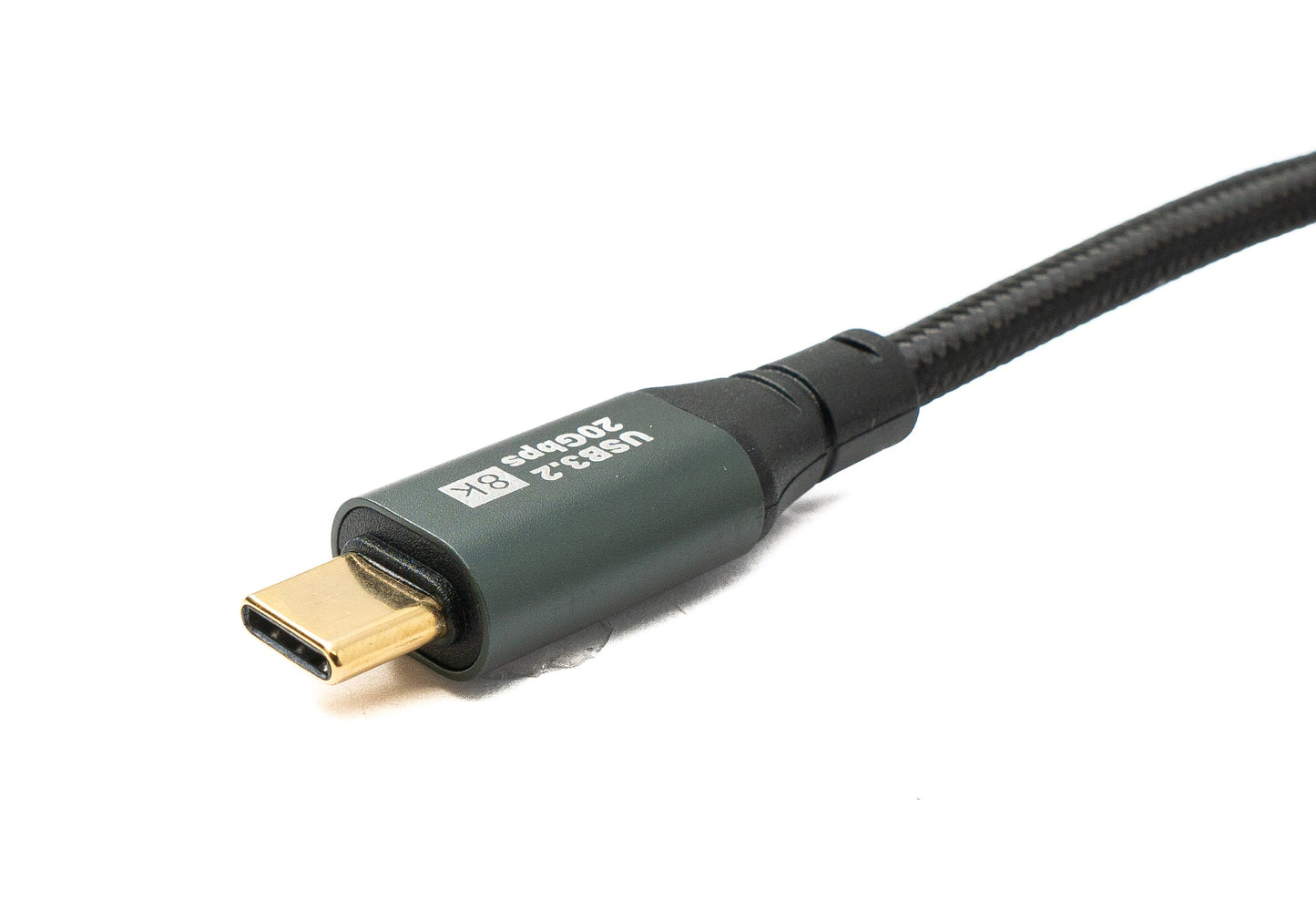 SYSTEM-S USB 3.2 Gen 2 8K 100 cm Kabel Typ C Stecker zu Stecker geflochten 20 Gbit/s 100 W kompatibel für iPhone 15