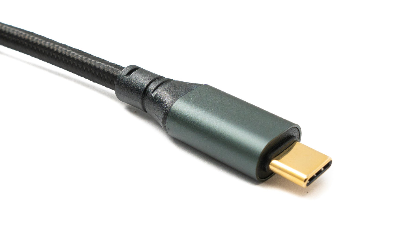 SYSTEM-S USB 3.2 Gen 2 8K 100 cm Kabel Typ C Stecker zu Stecker geflochten 20 Gbit/s 100 W kompatibel für iPhone 15