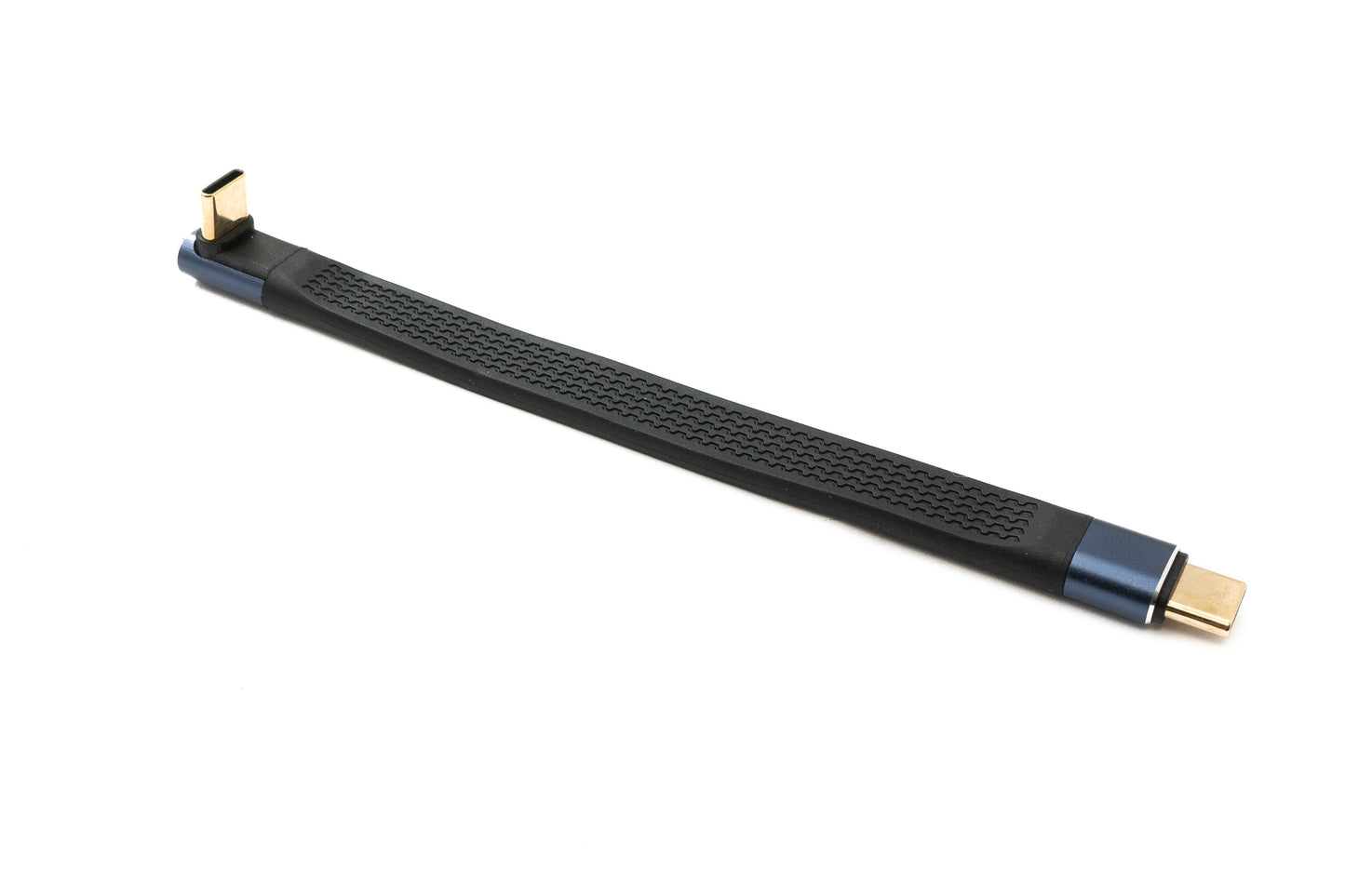 SYSTEM-S USB4 USB 10 cm cable type C male to male angled flat 40 Gbit/s 240 W USB 4.0 cable