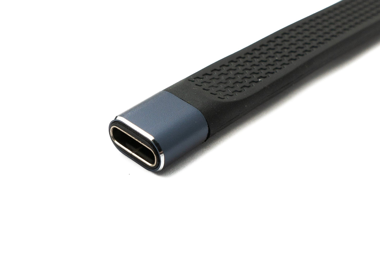 SYSTEM-S USB4 USB 10 cm Kabel Typ C Stecker zu Buchse Winkel flach 40 Gbit/s 240 W USB 4.0 Kabel