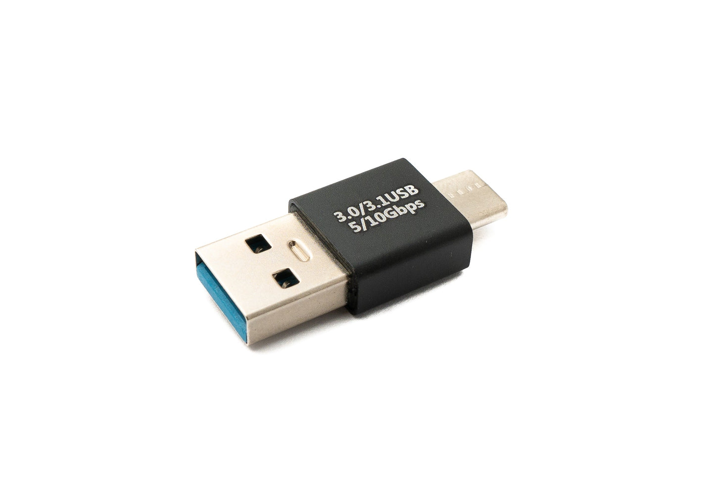 SYSTEM-S USB 3.0 Adapter Typ A Stecker zu 3.1 C Stecker unidirektional 5 Gbit/s Kabel in Schwarz