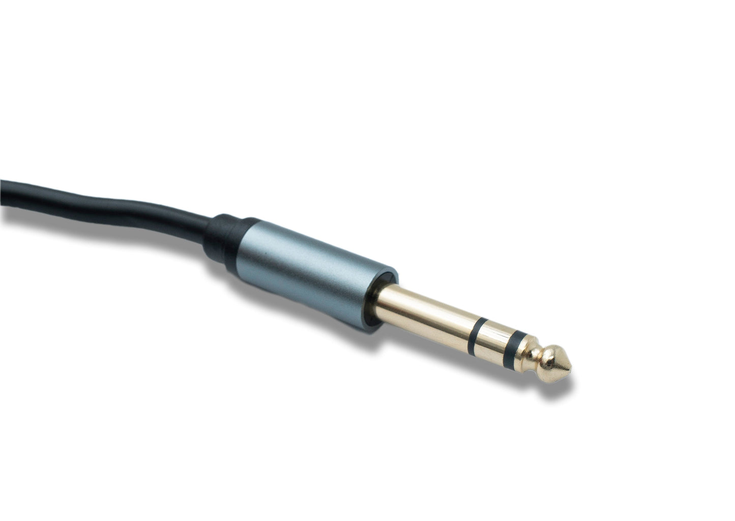 SYSTEM-S Audio Klinke Kabel 10 m AUX 6,35 mm 3 polig TRS Stecker zu Stecker Adapter