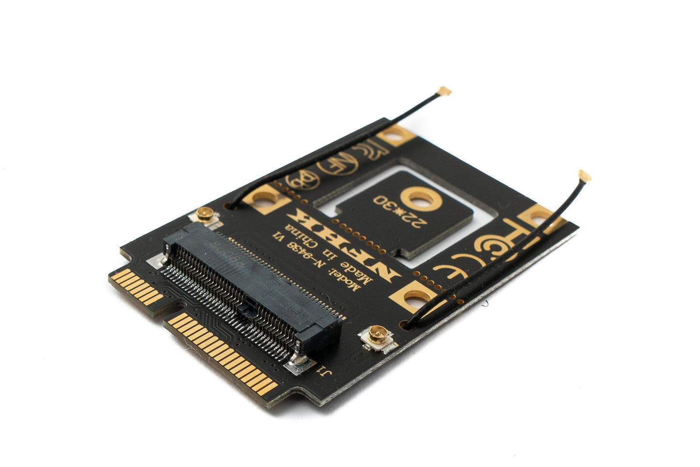 SYSTEM-S NGFF Adapter M.2 Key A zu Mini PCI E PCI Express Kabel für WLAN Bluetooth Karte