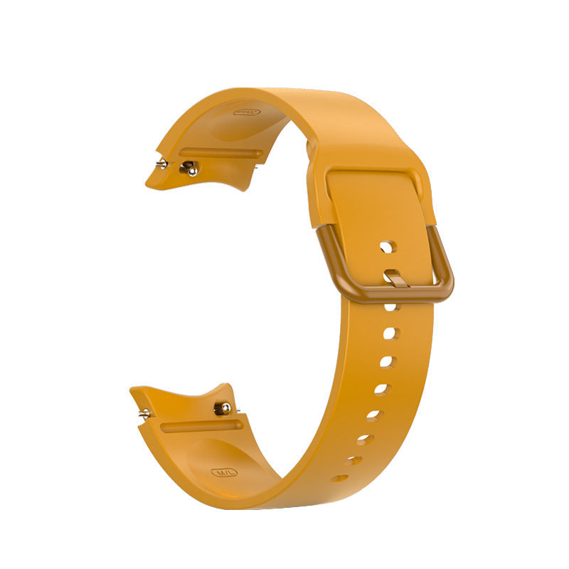 SYSTEM-S Armband 20 mm aus Silikon für Samsung Galaxy Watch 5 4 Smartwatch in Gelb