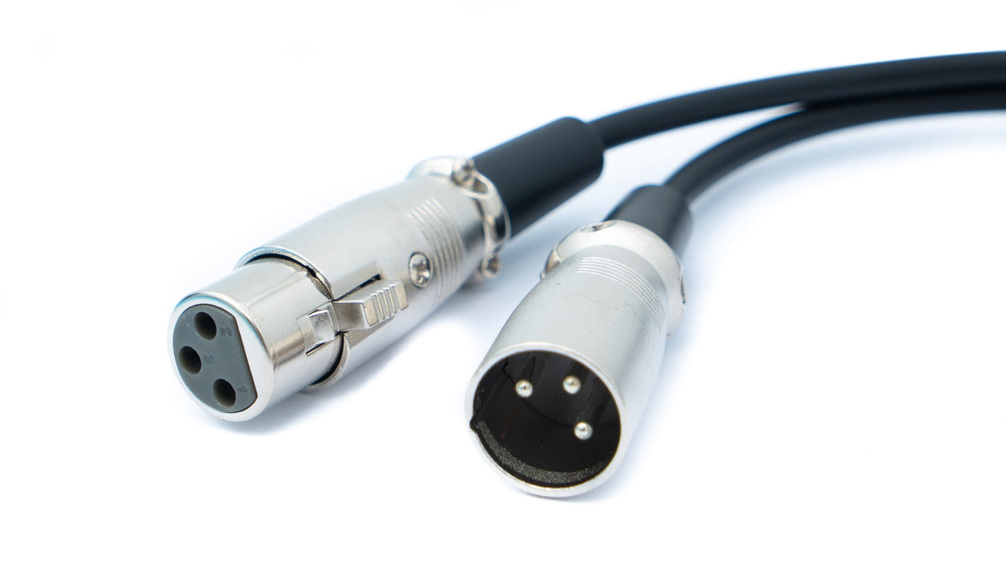 SYSTEM-S XLR Y Kabel 30 cm 2x 3 polig Buchse zu RJ45 Buchse in Schwarz