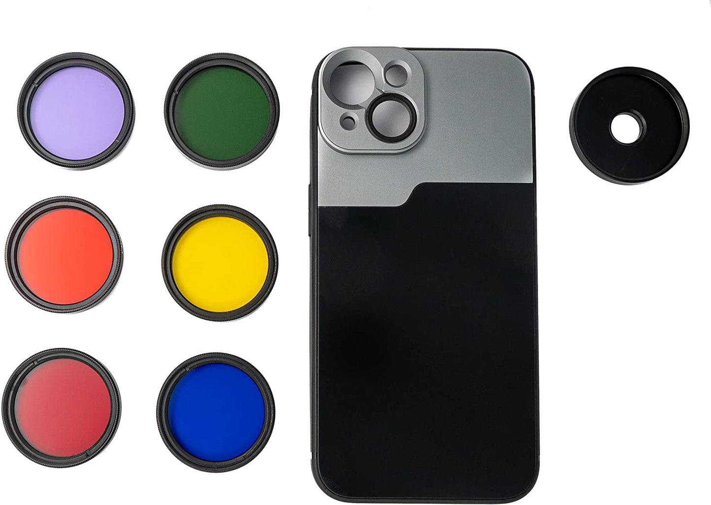 SYSTEM-S Farbfilter Set 37 mm 6 Stück Farbe Filter für Fotografie für iPhone 14 Plus