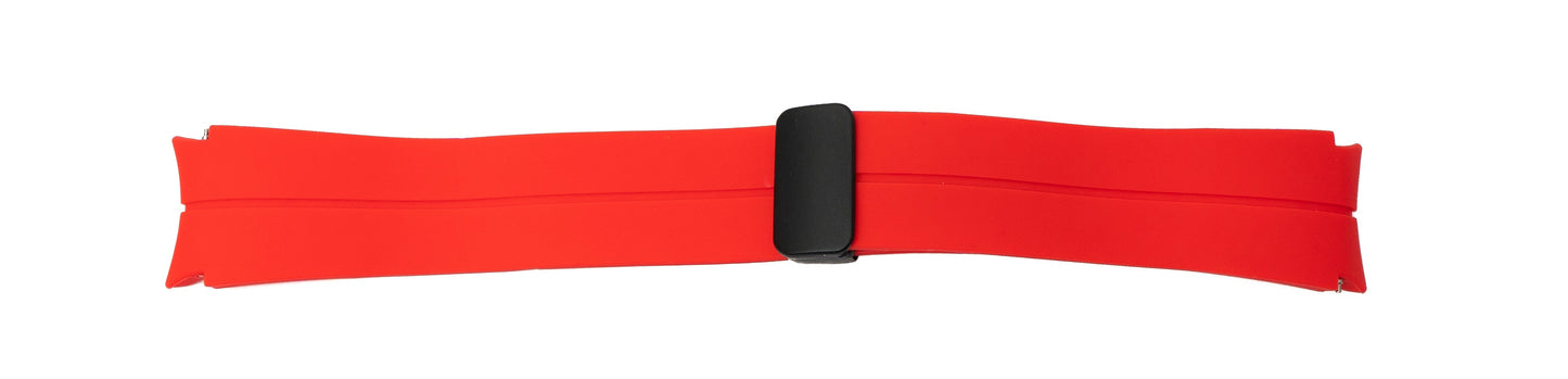 SYSTEM-S Armband 20 mm aus Silikon für Samsung Galaxy Watch 5 4 Smartwatch in Rot