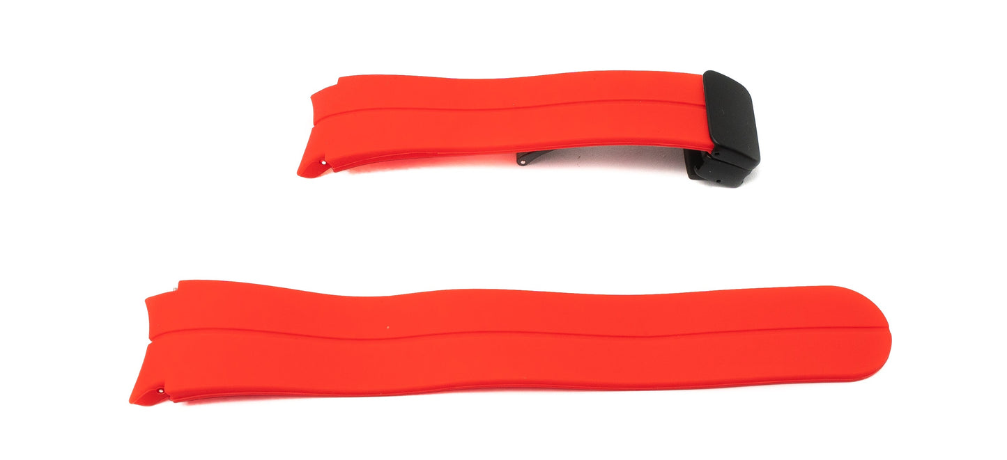 SYSTEM-S Armband 20 mm aus Silikon für Samsung Galaxy Watch 5 4 Smartwatch in Rot